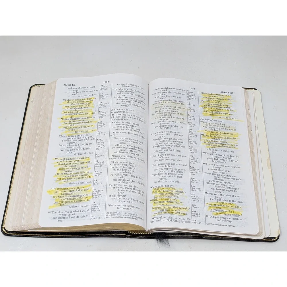 NIV Classic Reference Edition Bible 1988 Top Grain Black Leather‎ Zondervan USA